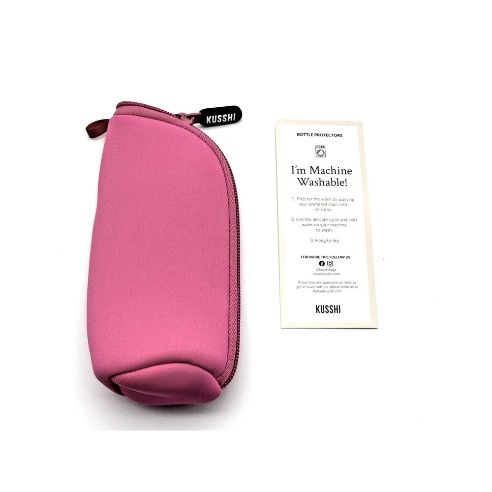 KUSSHI Pink Travel Makeup Bag Cosmetic Pouch Toiletry Organizer Case